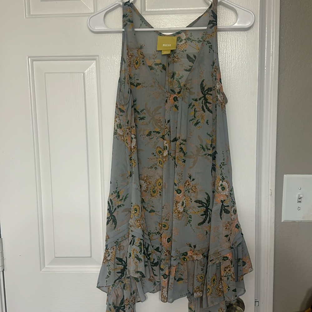 Maeve sheer mini dress, small